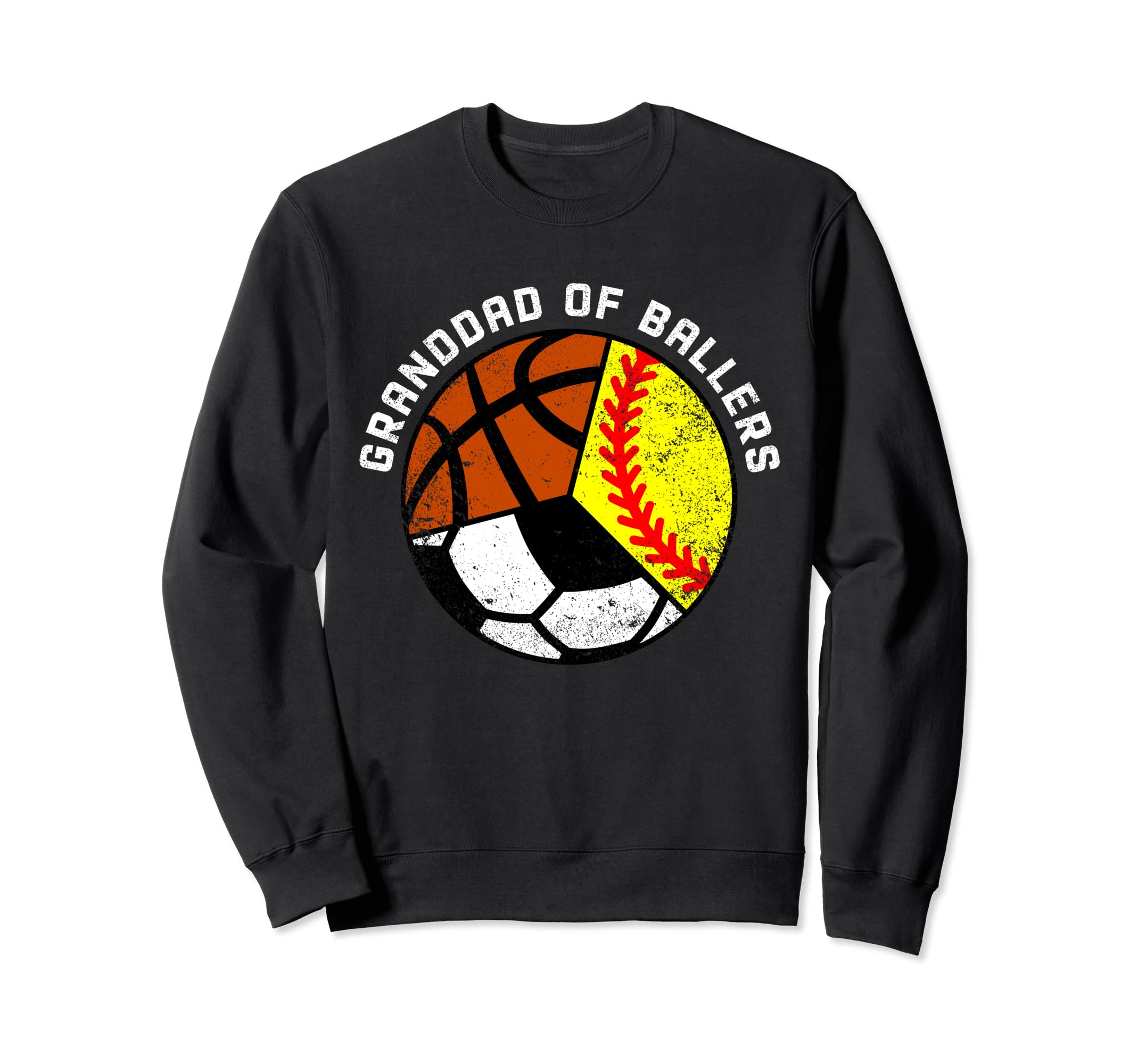 Granddad Ballers Funny Softball Sweatshirt - Graphic Print for Adults - T-Shirt, Sweatshirt, Hoodie