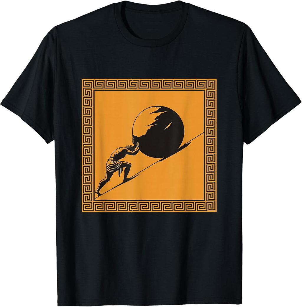 Minimalist Sisyphus Myth Greek Mythology - Adult & Kids T-Shirts, Sweatshirts & Hoodies apparel design preview 1