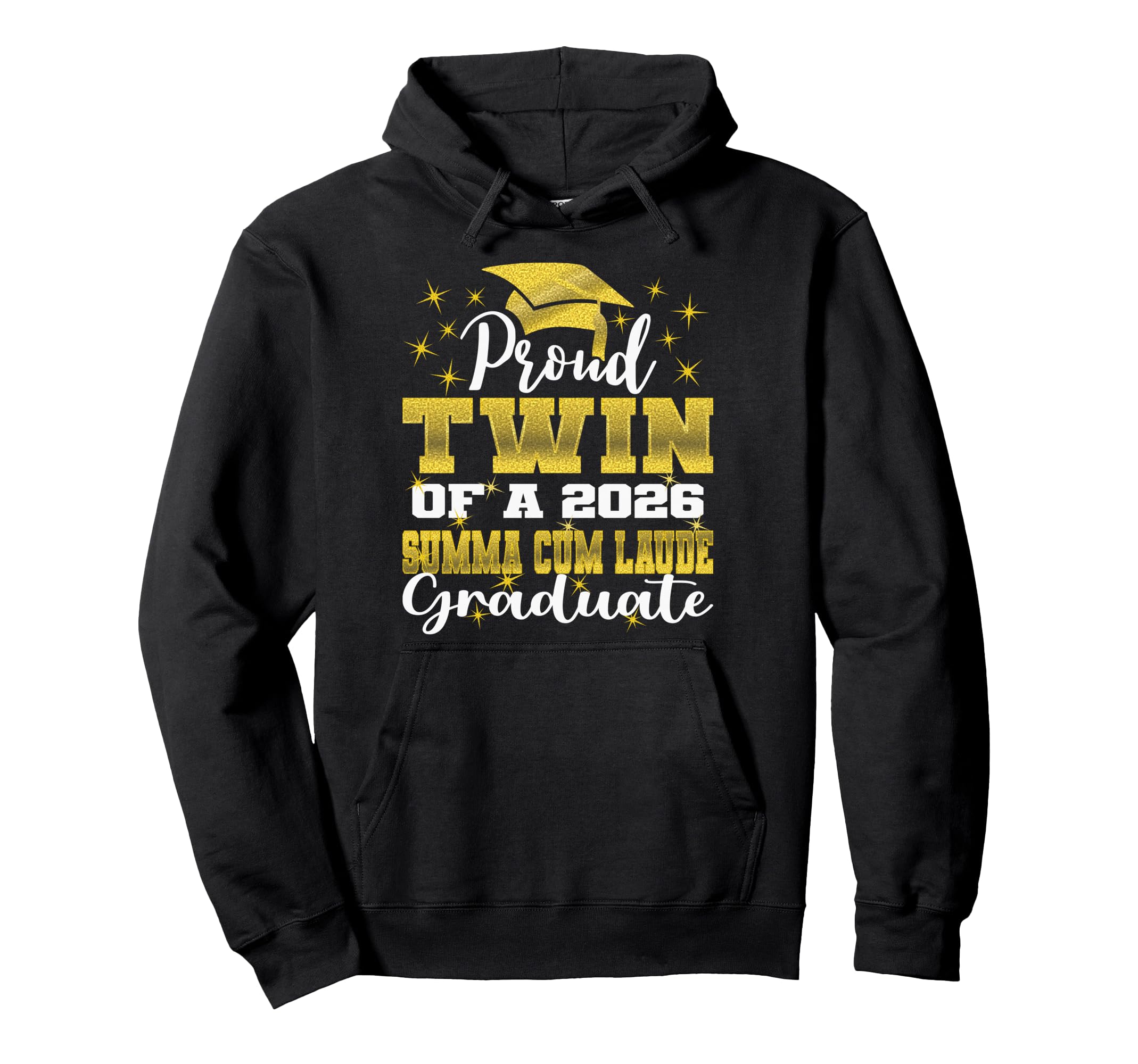 Proud Twin 2026 Summa Cum Laude Hoodie - Fun Novelty Design for Adults - T-Shirt, Sweatshirt, Hoodie