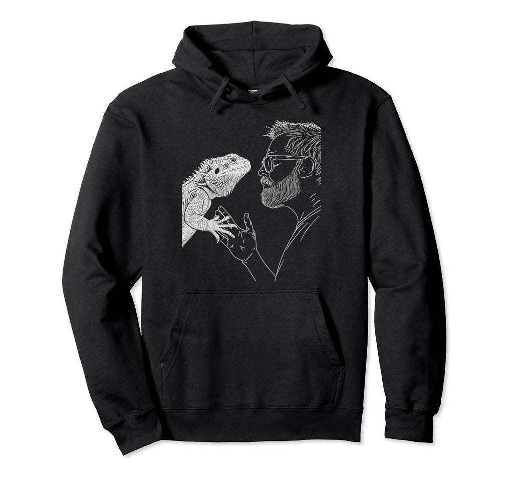 Bearded Dragon Dad Tiny Dinosaur Hoodie - Fun Novelty Design for Adults - T-Shirt, Sweatshirt, Hoodie