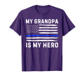 My Grandpa Is My Hero Police Officer Blue T-Shirt - Trendy Graphic Unisex - T-Shirt, Sweatshirt, Hoodie