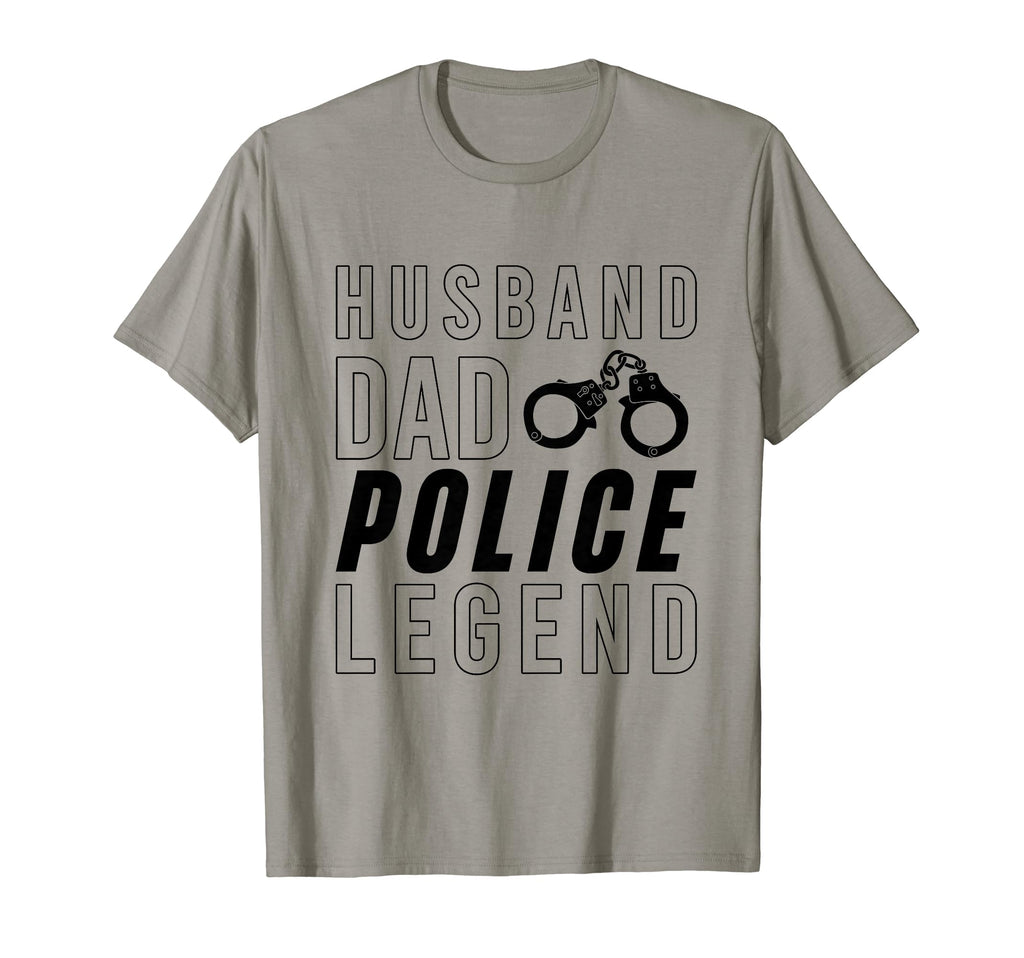 Husband Dad Police Legend T-Shirt - Fun Novelty Design for Adults - T-Shirt, Sweatshirt, Hoodie