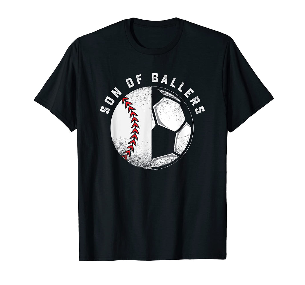 Son Ballers Mom Dad Baseball Soccer T-Shirt - Aesthetic Graphic Unisex - T-Shirt, Sweatshirt, Hoodie