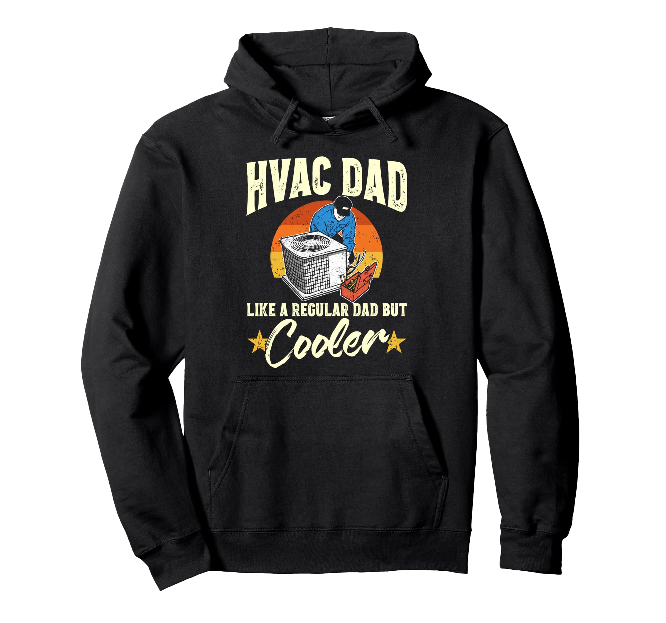 Hvac Dad But Cooler Mens Funny Hvac Hoodie - Minimalist Print for Adults - T-Shirt, Sweatshirt, Hoodie