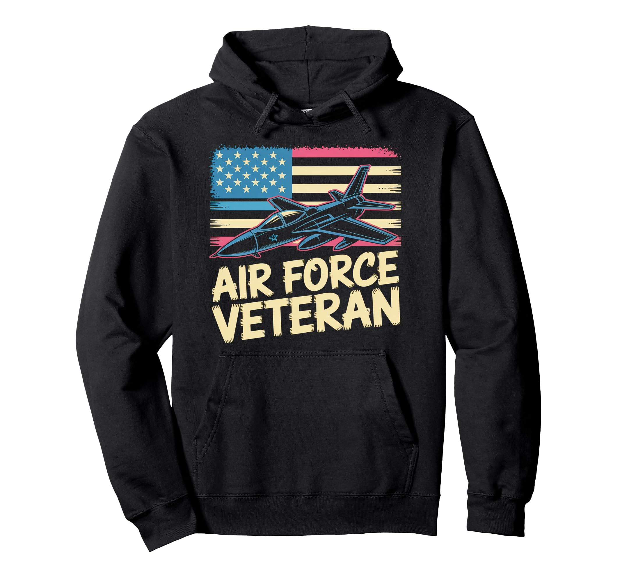 Air Force Veteran Us American Flag Dad Hoodie - Graphic Print for Adults - T-Shirt, Sweatshirt, Hoodie