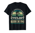 Cyclist Born 1941 80Th Birthday Gift T-Shirt - Minimalist Print Unisex - T-Shirt, Sweatshirt, Hoodie