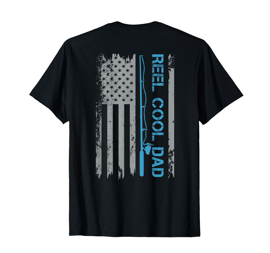 Reel Dad Fishing Usa Flag Patriotic T-Shirt - Custom Art Print for Adults - T-Shirt, Sweatshirt, Hoodie