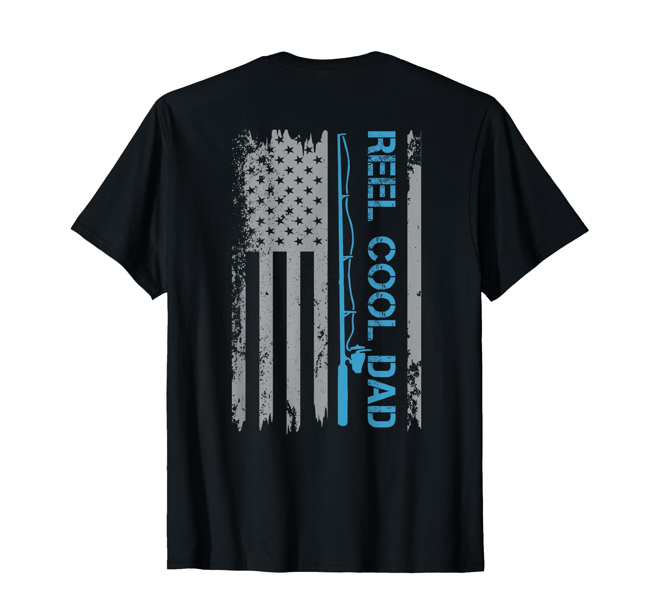 Reel Dad Fishing Usa Flag Patriotic T-Shirt - Custom Art Print for Adults - T-Shirt, Sweatshirt, Hoodie