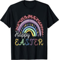 Happy Easter Day 2026 Rainbow Leopard Bunny Bunnies - Adult & Kids T-Shirts, Sweatshirts & Hoodies apparel design preview 1