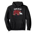 Red Plaid Papa Bear Buffalo Pajama Family Hoodie - Novelty Apparel Unisex - T-Shirt, Sweatshirt, Hoodie