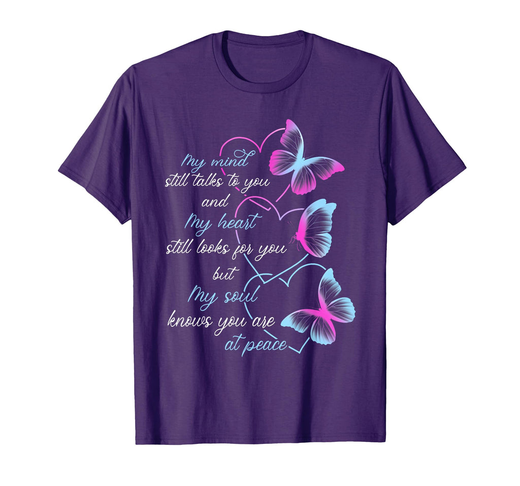 Memorial Butterflies Mom Dad Husband T-Shirt - Trendy Graphic for Adults - T-Shirt, Sweatshirt, Hoodie