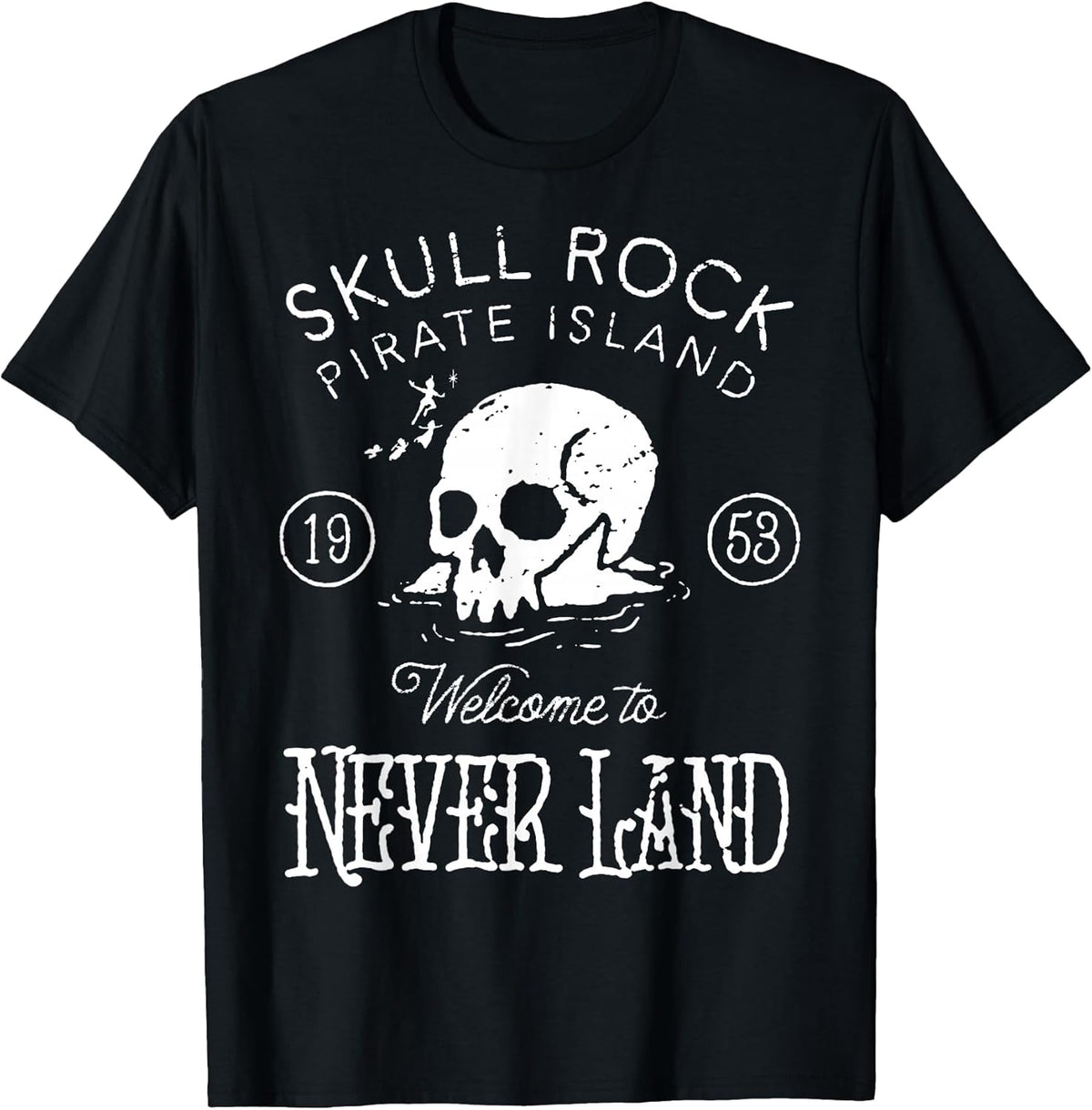 Peter Pan Skull Rock Vintage Poster - Adult & Kids T-Shirts, Sweatshirts & Hoodies apparel design preview 1