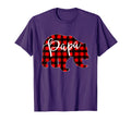 Papa Bear Red Plaid Matching Family Eve T-Shirt - Streetwear Style Unisex - T-Shirt, Sweatshirt, Hoodie