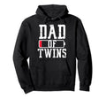 Dad Twins Low Battery Funny Fathers Hoodie - Novelty Apparel for Adults - T-Shirt, Sweatshirt, Hoodie