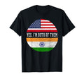 Half American Half Indian Usa Flag T-Shirt - Graphic Print for Adults - T-Shirt, Sweatshirt, Hoodie