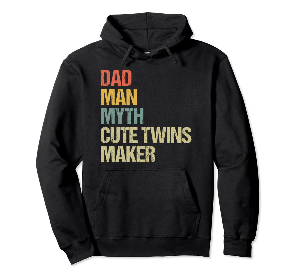 Dad Myth Twin Maker Funny Fathers Day Hoodie - Minimalist Print for Adults - T-Shirt, Sweatshirt, Hoodie