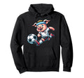 Football Pig Mascot Playing Soccer Cartoon Hoodie - Trendy Graphic Unisex - T-Shirt, Sweatshirt, Hoodie