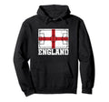 England Soccer Field Country Flag Hoodie - Fun Novelty Design Men Women - T-Shirt, Sweatshirt, Hoodie