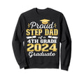 Proud Step Dad 4Th Grade Graduate Sweatshirt - Trendy Graphic for Adults - T-Shirt, Sweatshirt, Hoodie