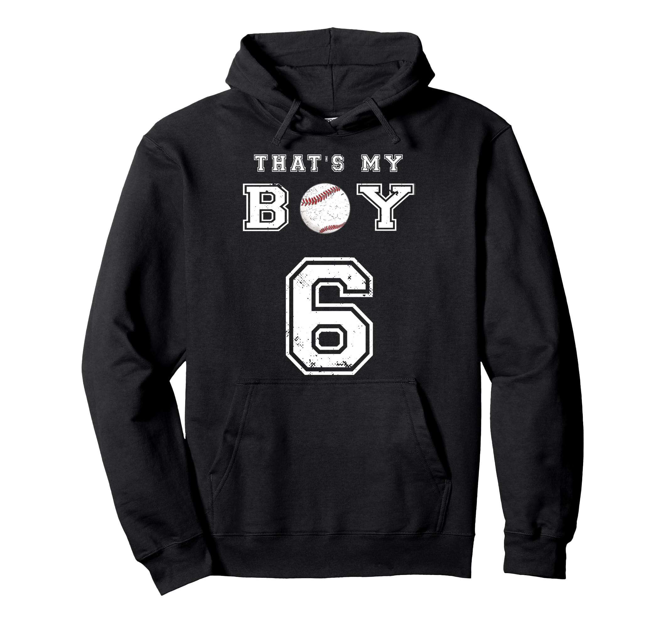 Thats My Baseball 6 Jersey Number Mom Dad Hoodie - Graphic Print Unisex - T-Shirt, Sweatshirt, Hoodie