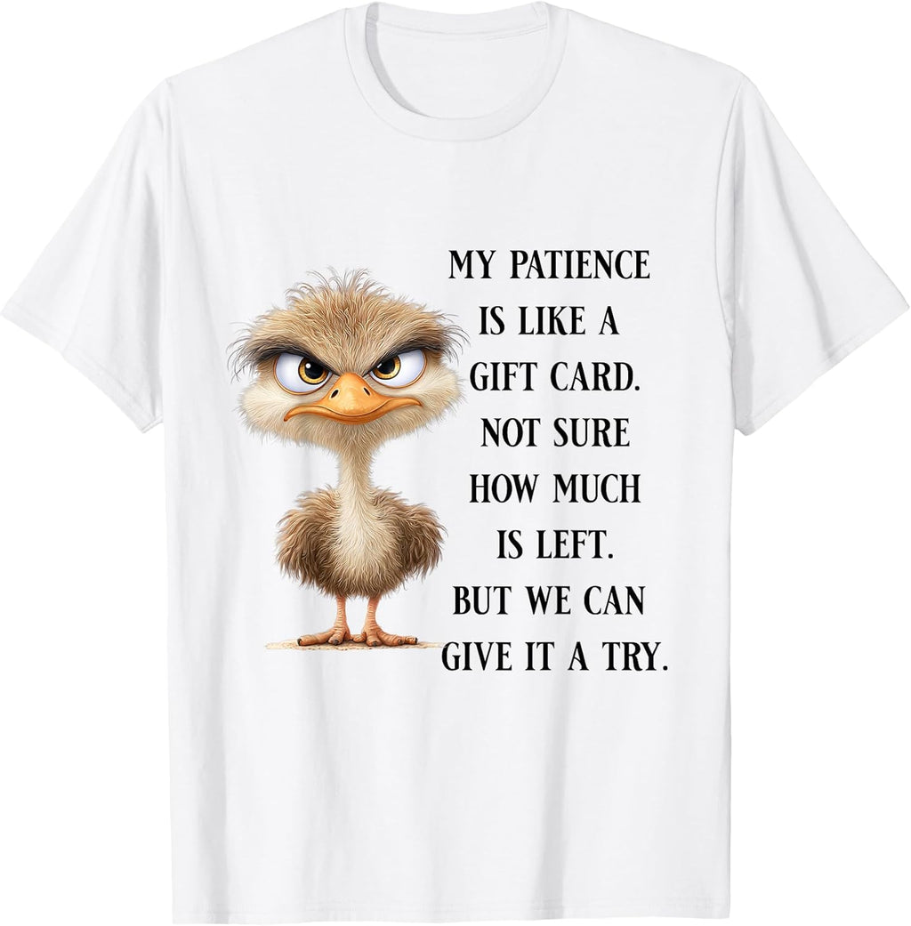 Funny Sarcastic Quote Bird No Patience Men Women - Adult & Kids T-Shirts, Sweatshirts & Hoodies apparel design preview 1