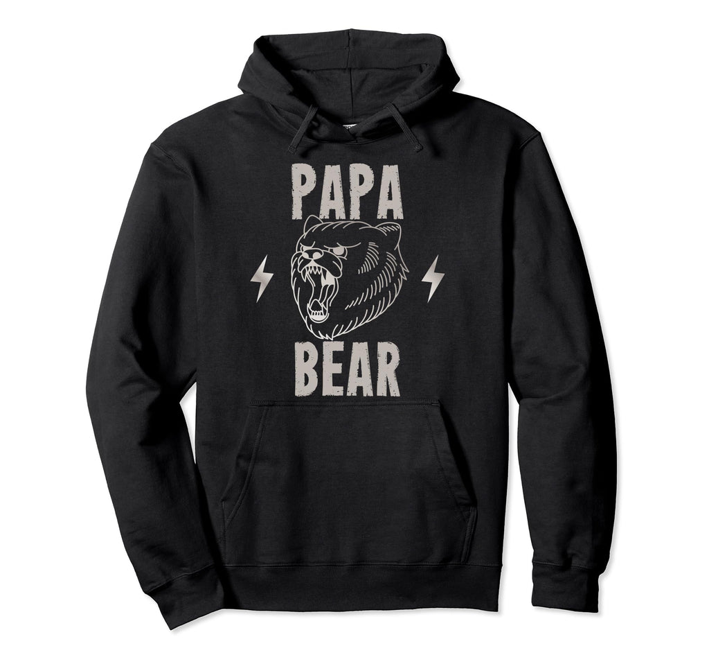 Papa Bear Shirts Dad Dads Gifts Hoodie - Minimalist Print for Adults - T-Shirt, Sweatshirt, Hoodie