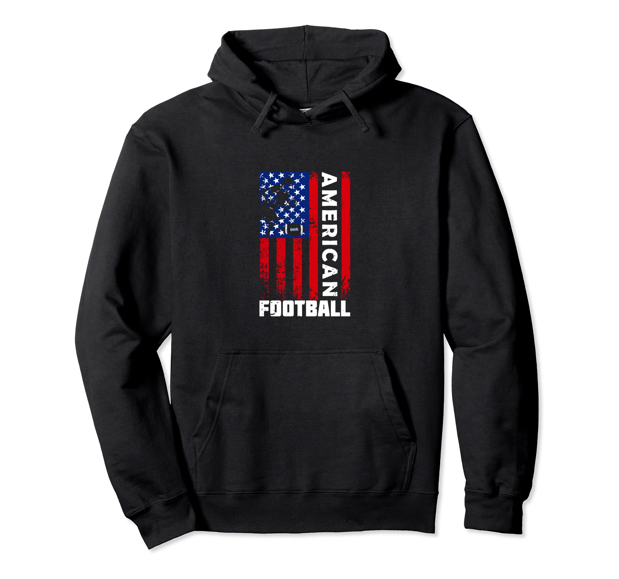 American Football Distressed Usa Flag Hoodie - Graphic Print for Adults - T-Shirt, Sweatshirt, Hoodie