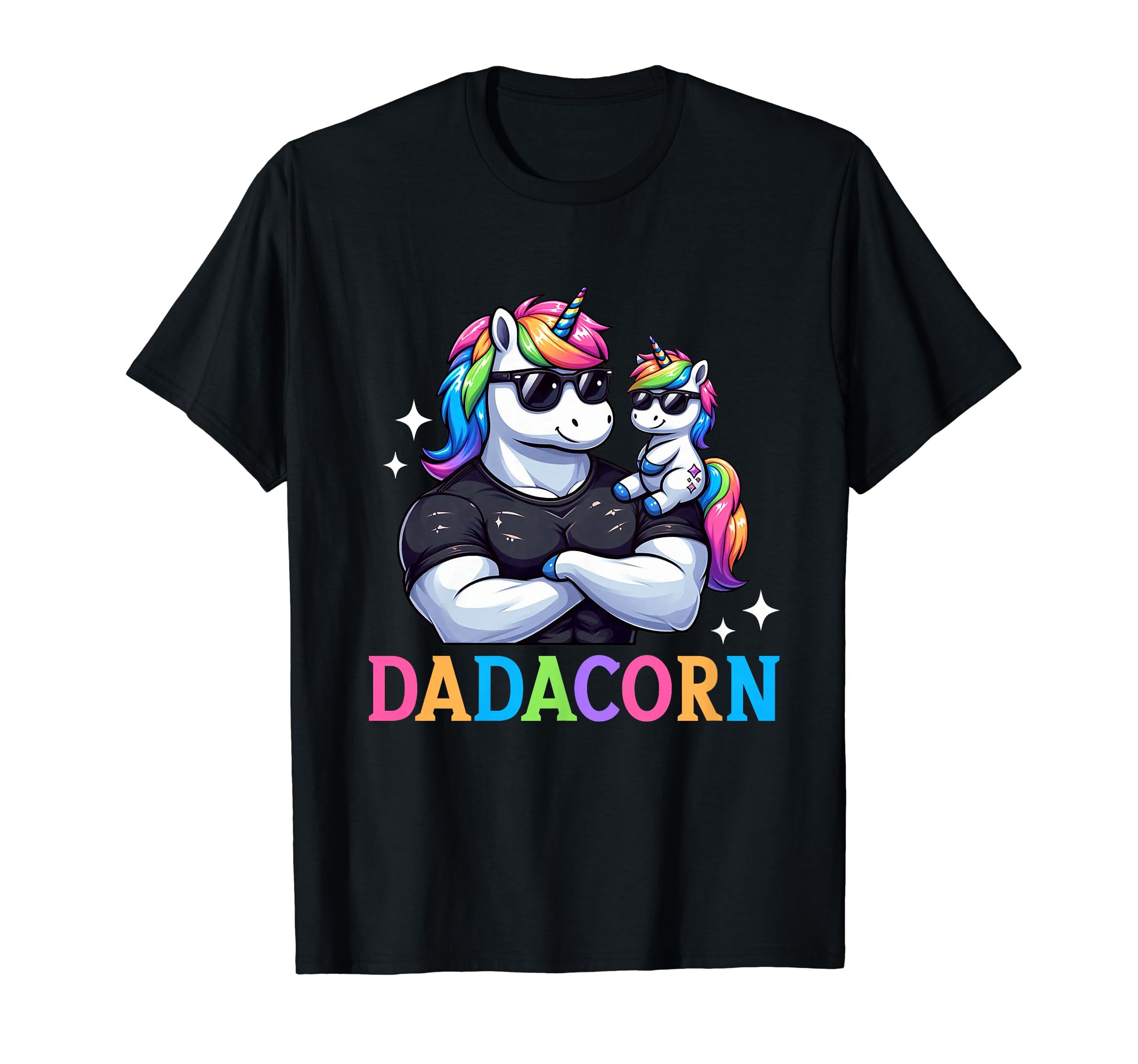 Dadacorn Unicorn Dad Papa Fathers Day T-Shirt - Novelty Apparel Unisex - T-Shirt, Sweatshirt, Hoodie