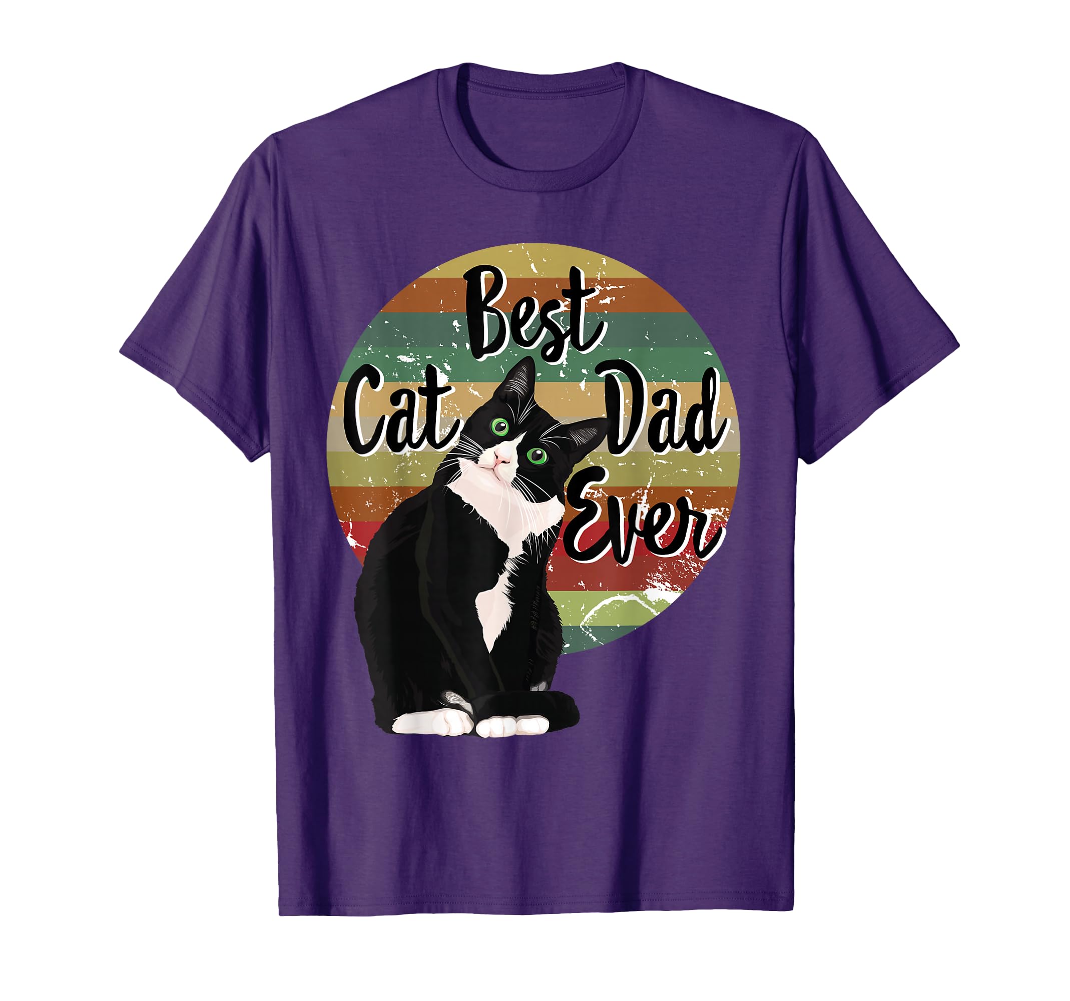 Best Cat Dad Ever Tuxedo Fathers T-Shirt - Aesthetic Graphic for Adults - T-Shirt, Sweatshirt, Hoodie