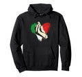 Italian Flag Heart Italy Hand Gesture Hoodie - Unique Graphic for Adults - T-Shirt, Sweatshirt, Hoodie
