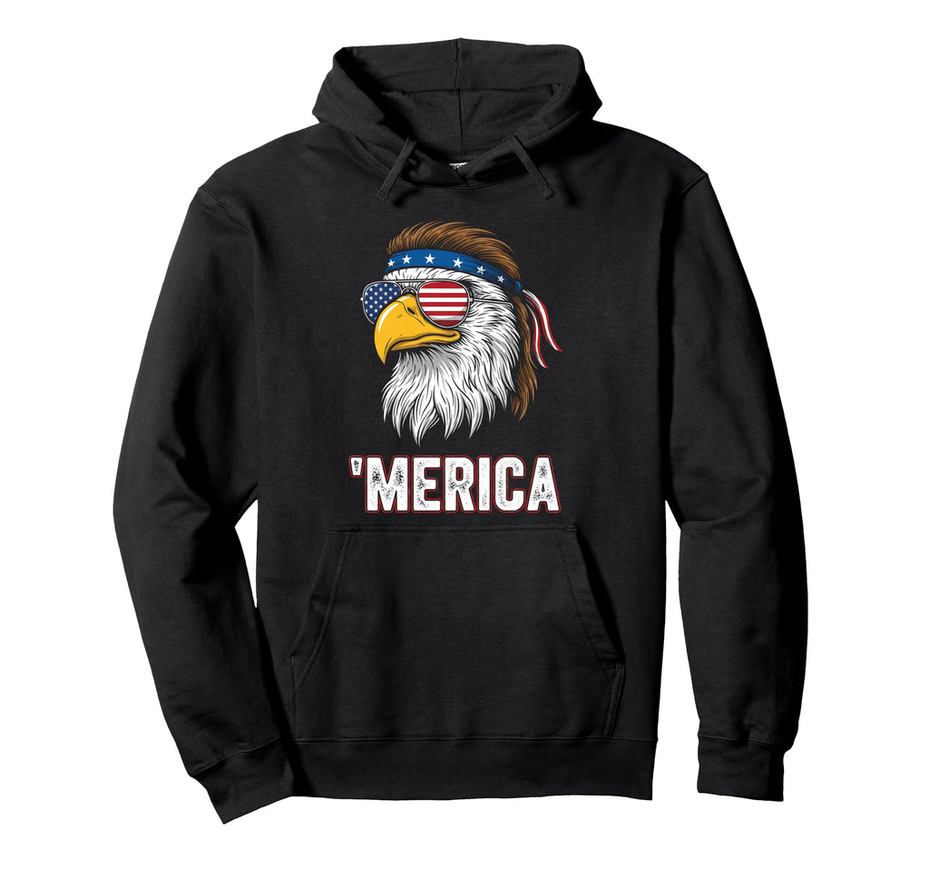 Merica American Usa Flag Patriotic 4Th Hoodie - Novelty Apparel Men Women - T-Shirt, Sweatshirt, Hoodie