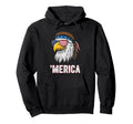 Merica American Usa Flag Patriotic 4Th Hoodie - Novelty Apparel Men Women - T-Shirt, Sweatshirt, Hoodie