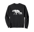 Wildlife Geometric Papa Mama Bear Sweatshirt - Trendy Graphic for Adults - T-Shirt, Sweatshirt, Hoodie