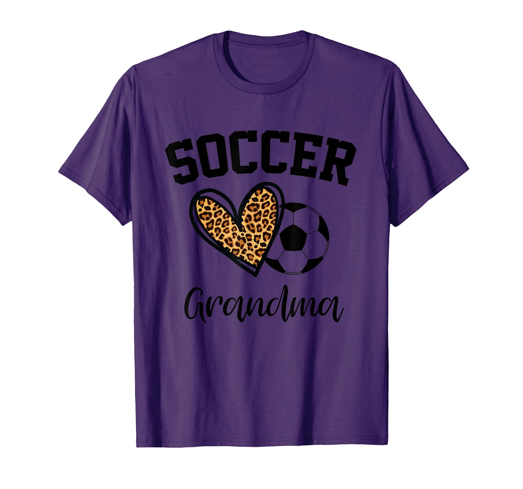 Soccer Grandma Leopard Heart Funny T-Shirt - Aesthetic Graphic for Adults - T-Shirt, Sweatshirt, Hoodie