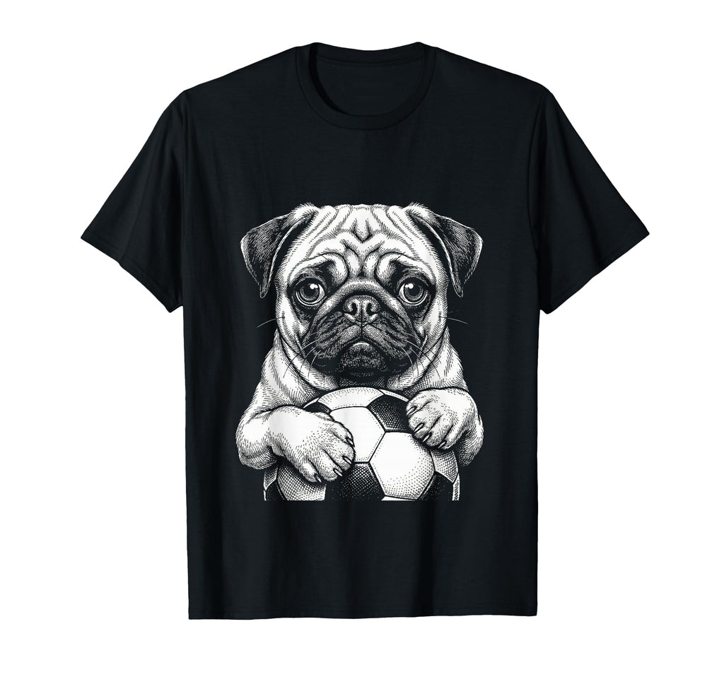 Fans Ball Mascot Black And White Dog T-Shirt - Custom Art Print Men Women - T-Shirt, Sweatshirt, Hoodie
