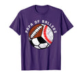 Papa Ballers Funny Baseball Soccer T-Shirt - Custom Art Print for Adults - T-Shirt, Sweatshirt, Hoodie