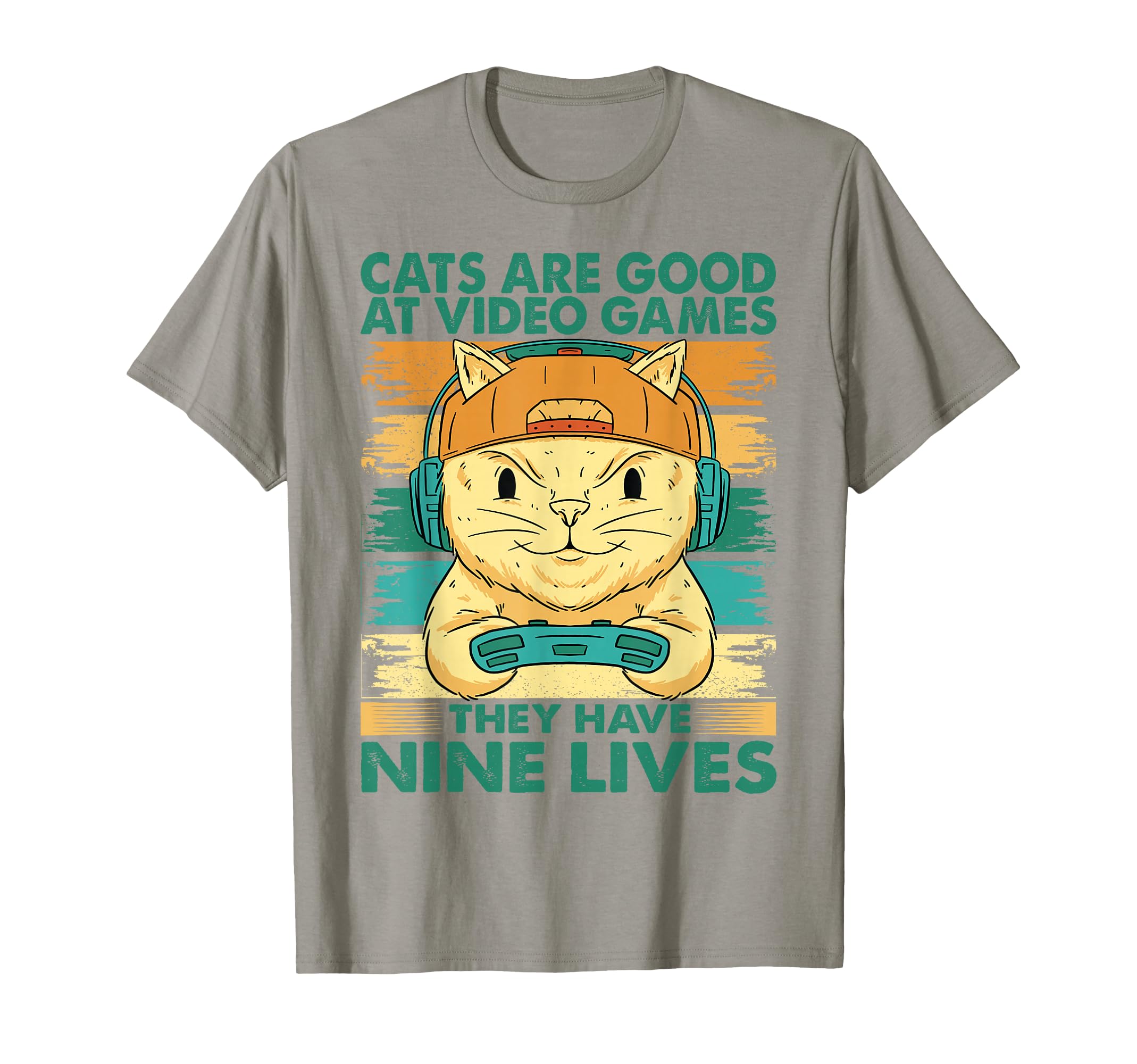 Cats Are Good Video Games Funny Dad T-Shirt - Unique Graphic for Adults - T-Shirt, Sweatshirt, Hoodie