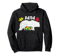 Autism Dad Bear Papa Colorful Puzzle April Hoodie - Novelty Apparel Unisex - T-Shirt, Sweatshirt, Hoodie