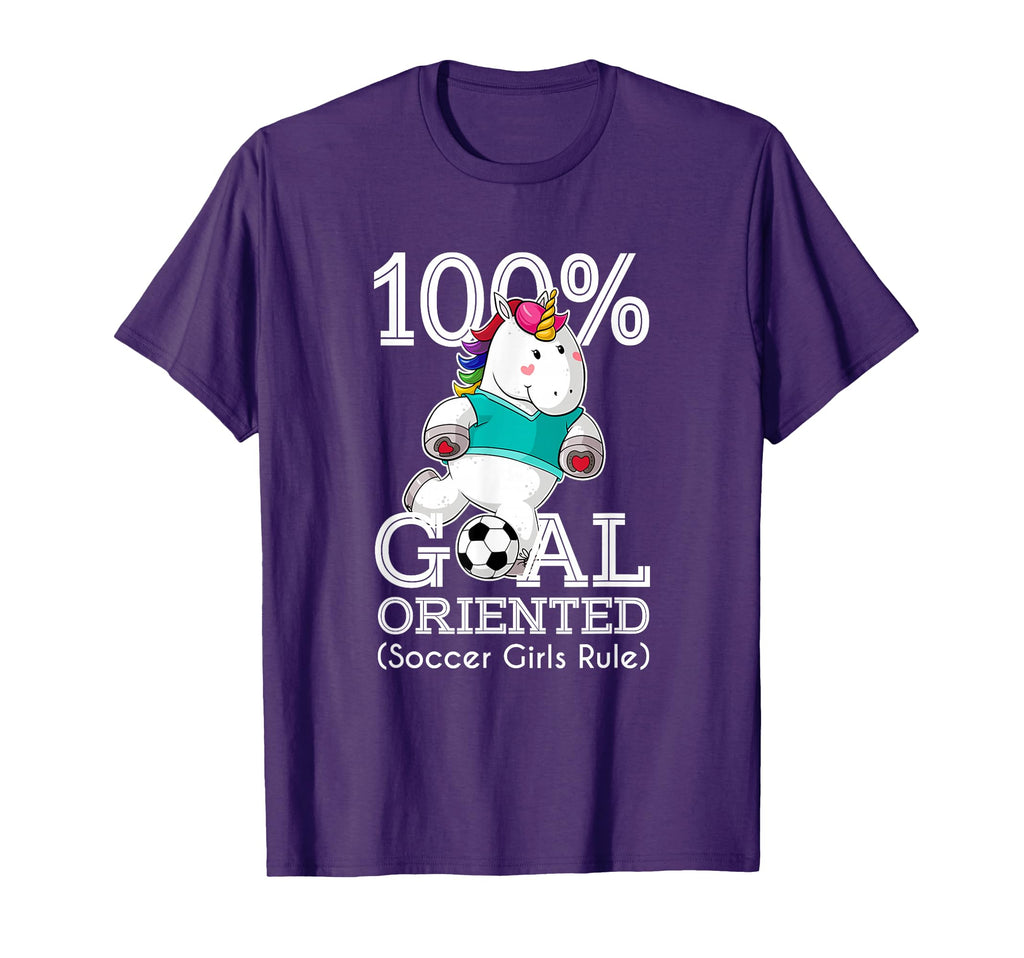 100 Goal Oriented Soccer Rule Unicorn T-Shirt - Graphic Print Unisex - T-Shirt, Sweatshirt, Hoodie