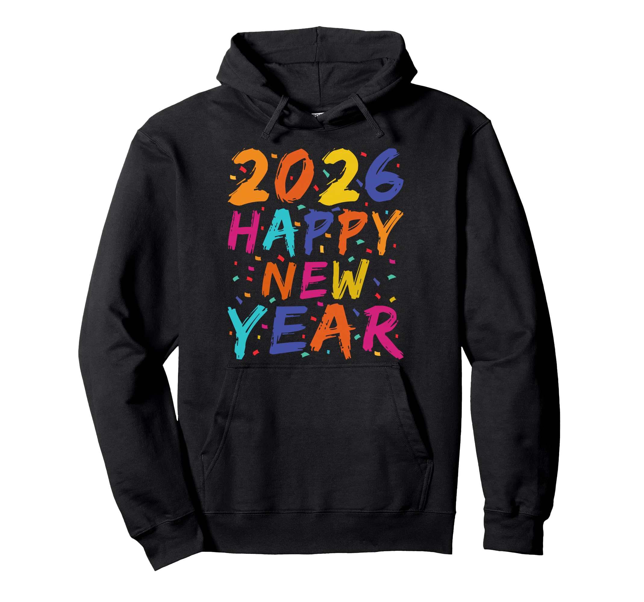 Happy New Year 2026 Family Matching Hoodie - Minimalist Print for Adults - T-Shirt, Sweatshirt, Hoodie