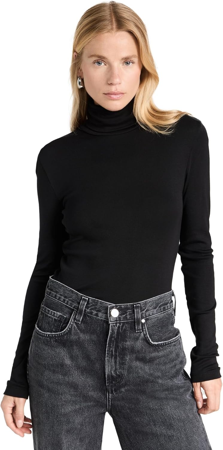 Women's 1x1 Rib Classic Turtleneck Top - Adult & Kids T-Shirts, Sweatshirts & Hoodies apparel design preview 1