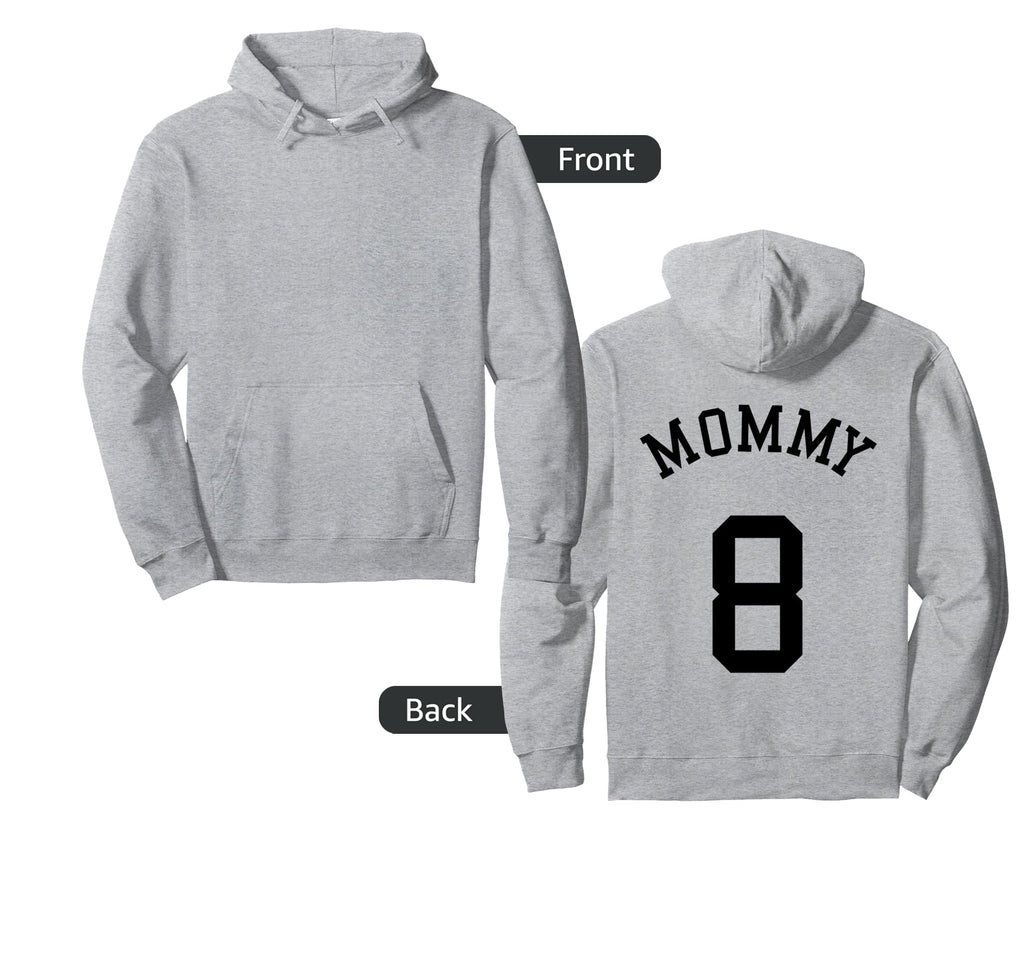 Mommy Team Uniform Number 8 Soccer Hoodie - Fun Novelty Design Unisex - T-Shirt, Sweatshirt, Hoodie