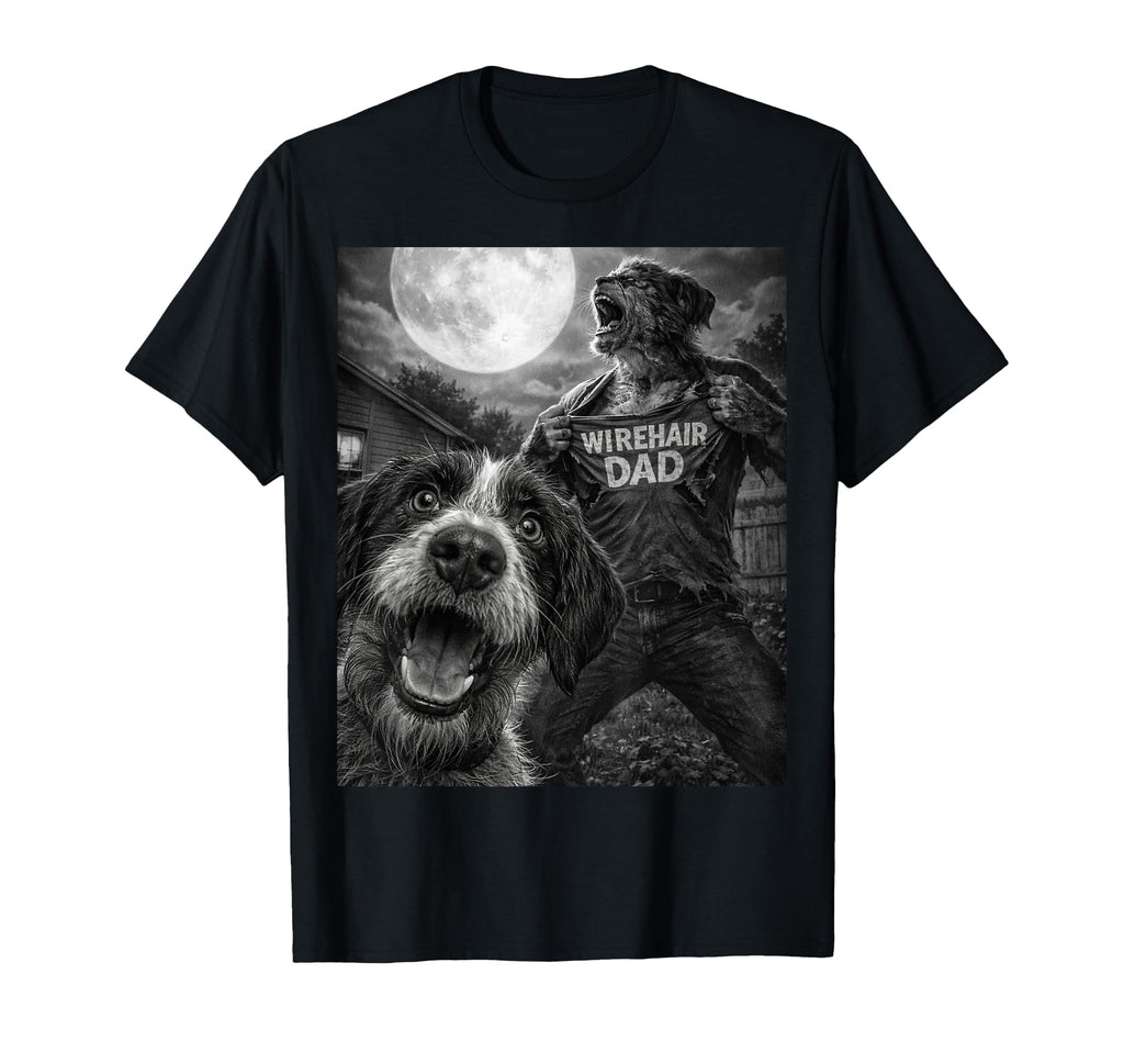 German Wirehaired Terrier Dad Funny Mens T-Shirt - Graphic Print Men Women - T-Shirt, Sweatshirt, Hoodie
