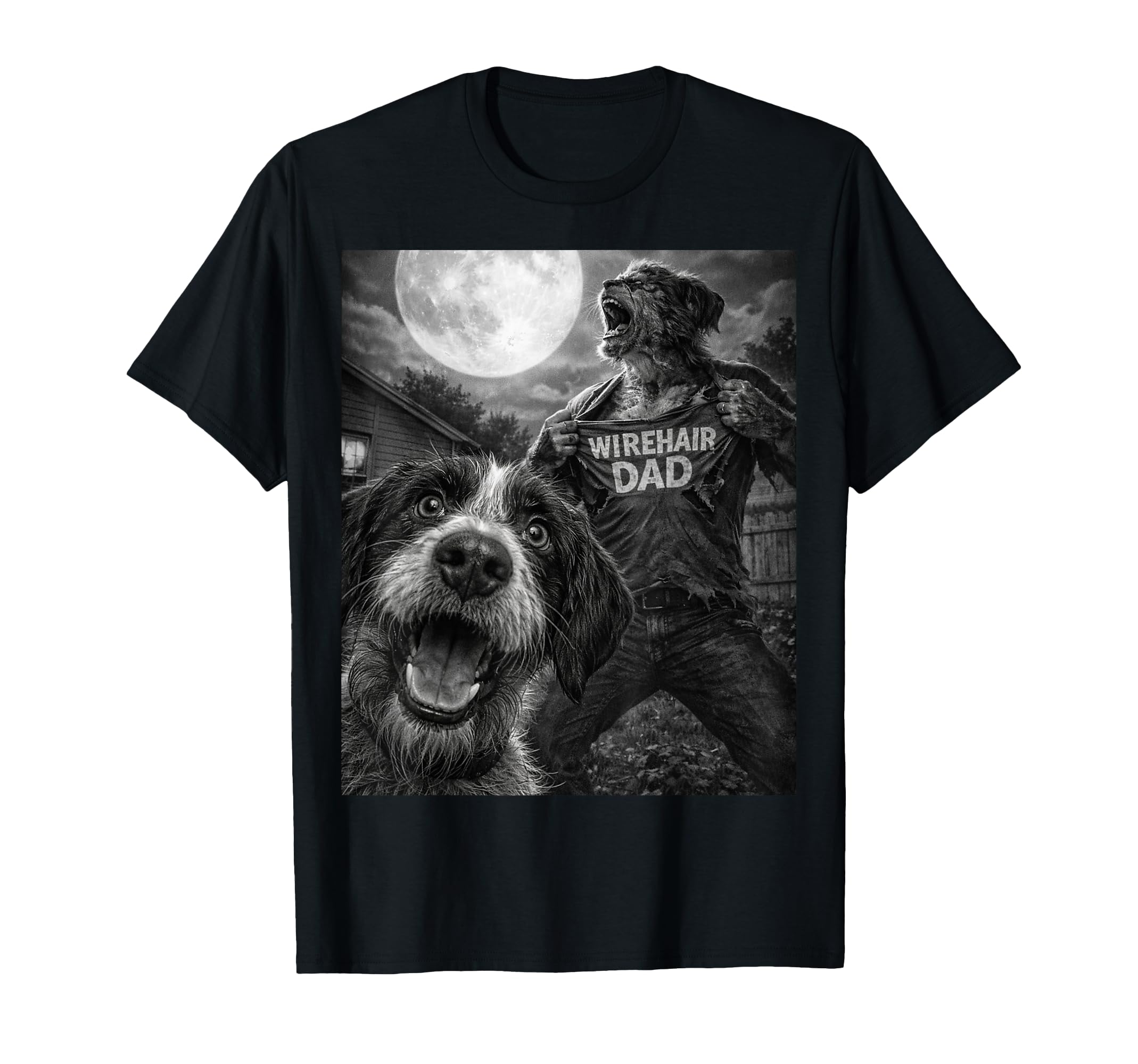 German Wirehaired Terrier Dad Funny Mens T-Shirt - Graphic Print Men Women - T-Shirt, Sweatshirt, Hoodie