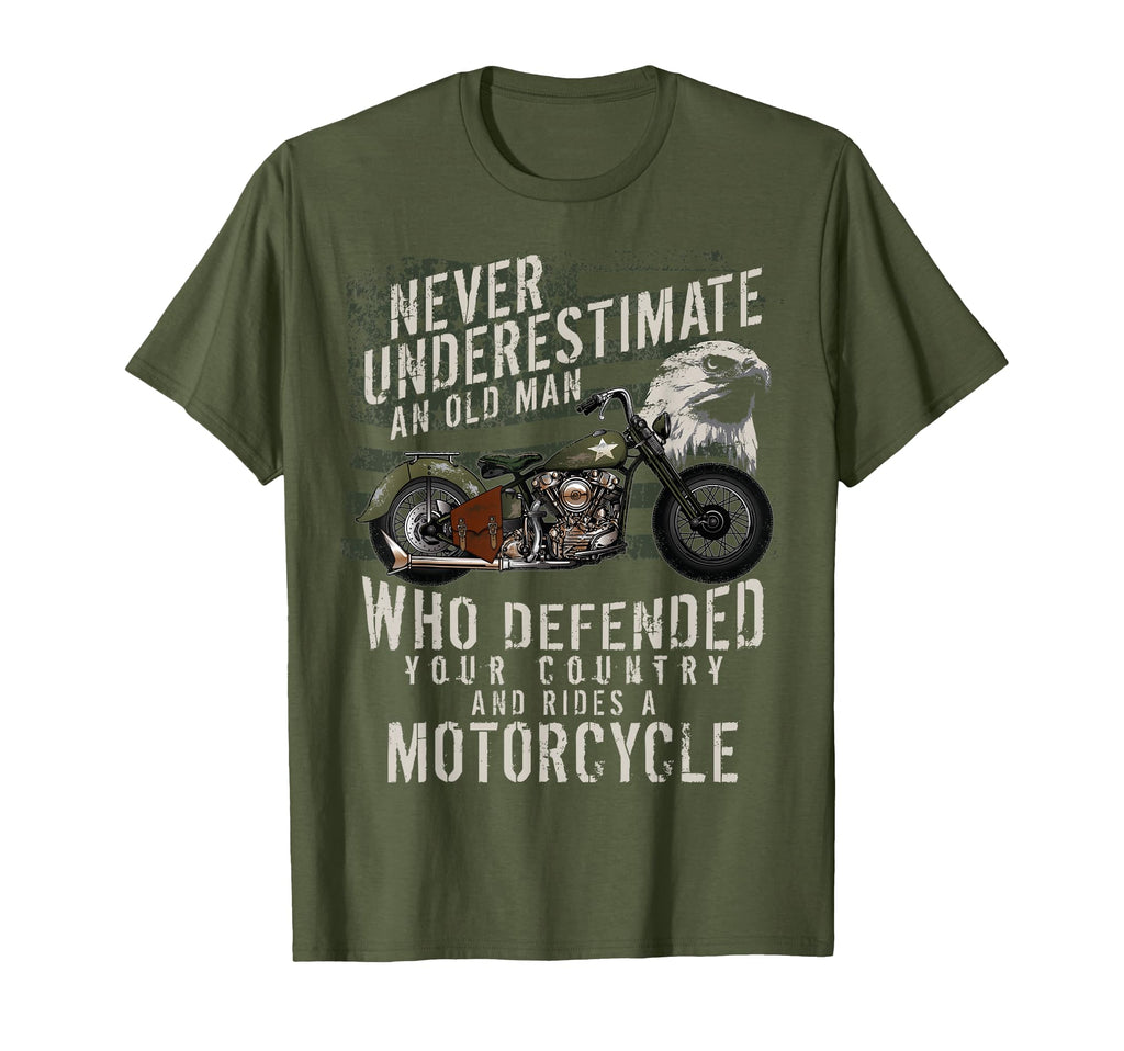 Mens Us Veteran Military Motorcycle T-Shirt - Fun Novelty Design Men Women - T-Shirt, Sweatshirt, Hoodie