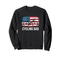Cycling Dad American Flag Road Sweatshirt - Custom Art Print Men Women - T-Shirt, Sweatshirt, Hoodie