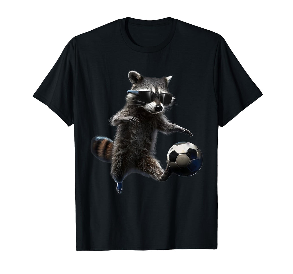 Raccoon Soccer T-Shirt - Streetwear Style for Adults - T-Shirt, Sweatshirt, Hoodie