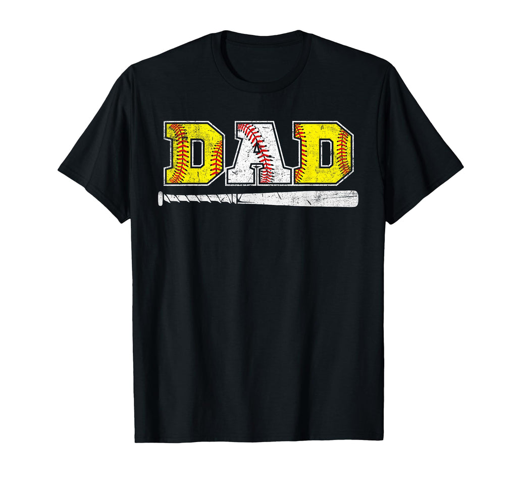 Baseball Dad Softball Fathers Day Daddy T-Shirt - Novelty Apparel Unisex - T-Shirt, Sweatshirt, Hoodie