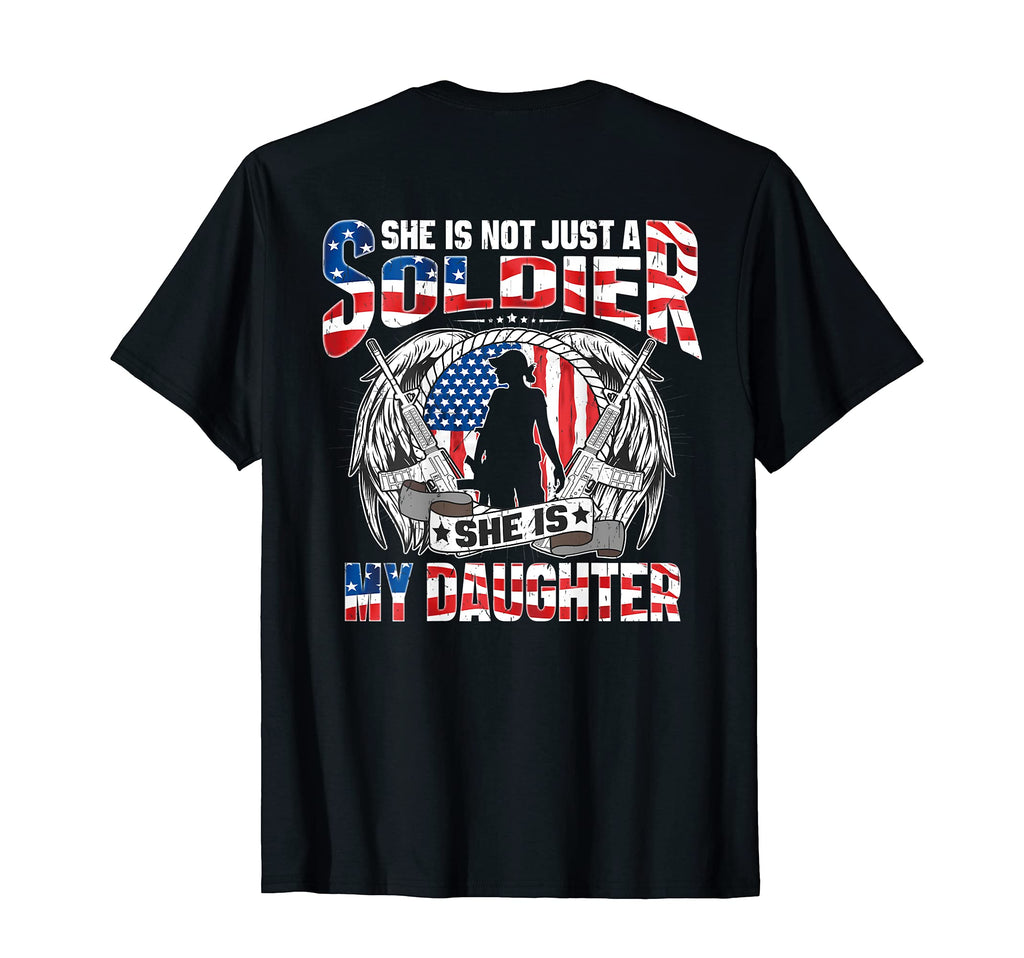 My Daughter My Soldier Hero Proud Army Mom T-Shirt - Graphic Print Unisex - T-Shirt, Sweatshirt, Hoodie
