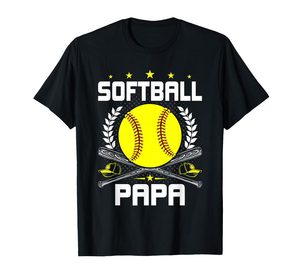 Baseball And Softball Lover Papa Hoodie - Fun Novelty Design for Adults - T-Shirt, Sweatshirt, Hoodie